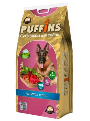 Puffins - Ягненок и рис - сухой корм для собак Puffins - Ягненок и рис - сухой корм для собак