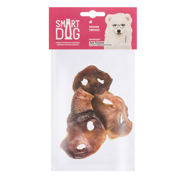 Smart Dog - Лакомство для собак, пяточки свиные 50гр, 3шт