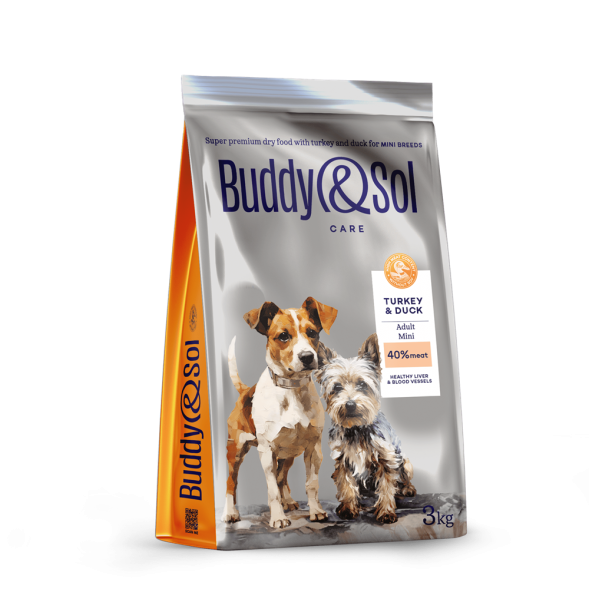 Buddy&amp;amp;Sol - Сухой корм для взрослых собак мелких пород, с индейкой и уткой