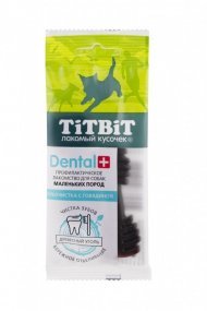 TitBit Дентал+ - Зубочистка с говядиной для собак маленьких пород 26гр