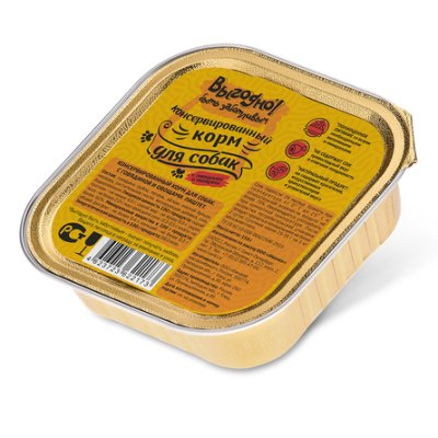 Выгодно - паштет для собак, Говядина с овощами, 150 г (уп18 шт)