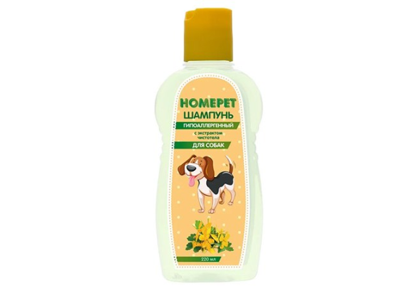 Homepet - Шампунь для собак гипоаллергенный с экстрактом чистотела 220мл