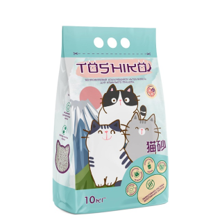 Toshiko - Бентонитовый наполнитель комкующийся для кошачьего туалета, сакура