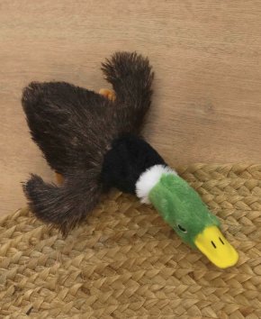 Игрушка для собак, мягкая утка с пищалкой, 25 см