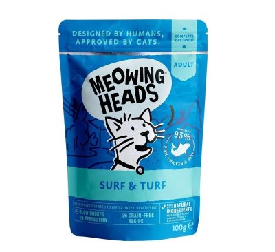 Meowing Heads - Паучи для кошек с сардинами, тунцом, курицей и говядиной "Все лучшее сразу" 100 гр