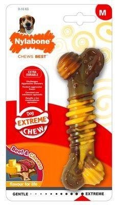Nylabone - Кость текстурированная экстра-жесткая, аромат говядины и сыра