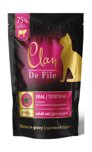 Clan De File - Консервы для кошек, Телятина с Тыквой, 85 гр