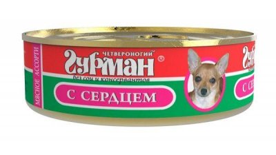 Четвероногий Гурман - Мясное ассорти для собак с сердцем Четвероногий Гурман - Мясное ассорти для собак с сердцем