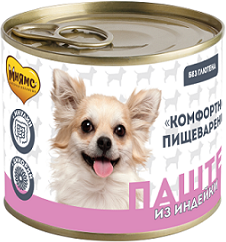Мнямс - Паштет из индейки для собак всех пород «КОМФОРТНОЕ ПИЩЕВАРЕНИЕ» 200 г