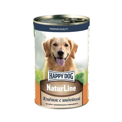Happy Dog - Кусочки в фарше для собак, ягненок с индейкой, 410гр