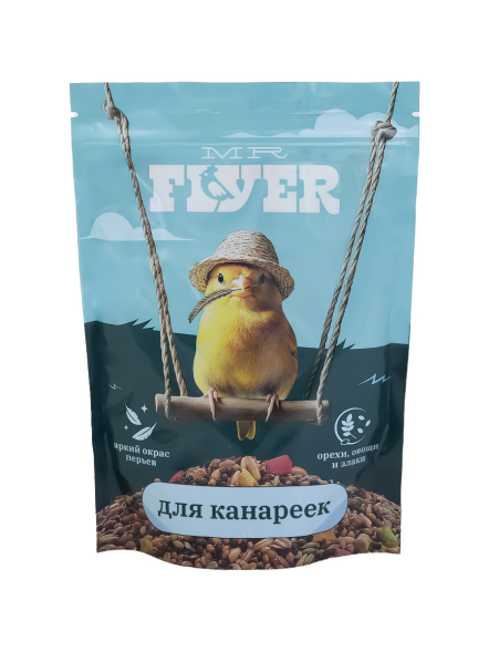 MR.Flyer - Полнорационный сбалансированный корм для канареек, 500гр
