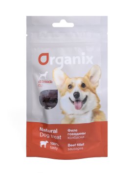 Organix - Лакомство для собак &amp;quot;Колбаски из филе говядины&amp;quot; 100% мясо 50гр