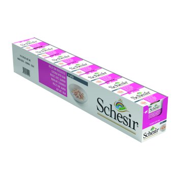 Schesir - Консервы для кошек с филе цыпленка и ветчиной 85гр