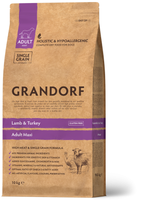Grandorf Maxi Lamb & Turkey- Сухой корм для собак крупных пород, с ягненком и индейкой Grandorf Maxi Lamb & Turkey- Сухой корм для собак крупных пород, с ягненком и индейкой