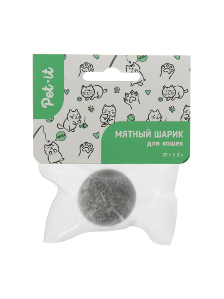 Pet-it - Мятный шарик для кошек, 22 г