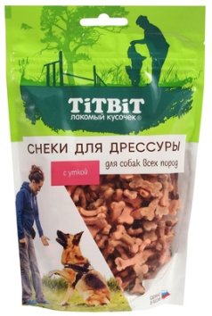 TiTBiT - Снеки для дрессуры собак всех пород с уткой 100гр