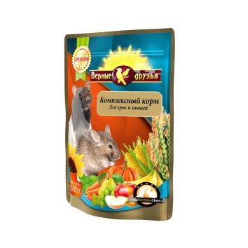 Верные друзья - Премиум корм для крыс и мышей, 300 г