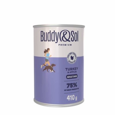 Buddy&Sol - Консервы для собак всех пород с индейкой и яблоком