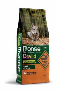Monge Dog BWild Grain Free - Беззерновой корм для собак всех пород утка с картофелем