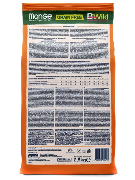 Monge BWild Grain Free - Беззерновой корм для собак всех пород утка с картофелем