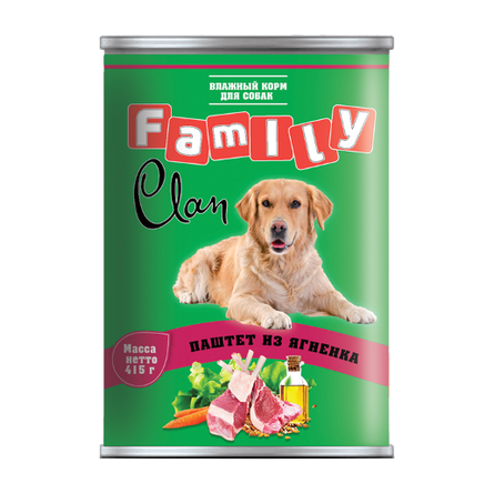 Clan Family - Консервы для собак паштет из ягненка №47 415г