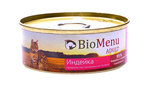 19035.580 BioMenu - Pashtet dlya koshek s Indeikoi 100 gr kypit v zoomagazine «PetXP» BioMenu - Паштет для кошек с Индейкой 100 гр