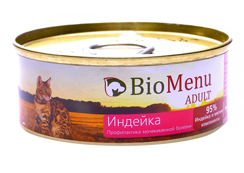 BioMenu - Паштет для кошек с Индейкой 100 гр