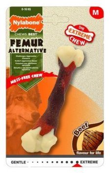 Nylabone - Мозговая косточка экстра-жесткая, аромат говядины, S