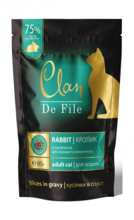Clan De File - Консервы для кошек, Кролик со Шпинатом, 85 гр