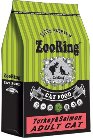 ZooRing - Сухой корм для взрослых кошек, Индейка и Лосось (Adult Turkey&amp;amp;Salmon)