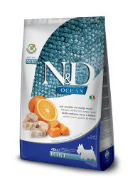 Farmina ND Ocean - Сухой корм для собак мелких пород, треской, тыквой и апельсинами