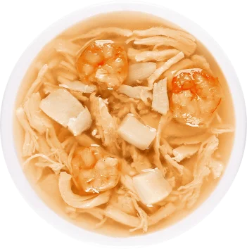 Деревенские Лакомства - Суп для кошек из Курицы с Креветкой и Гребешком, 4*35 гр