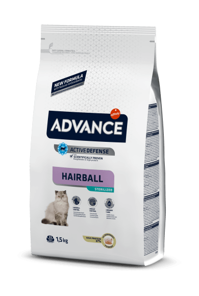 Advance Sterilized Hairball – Сухой корм для вывода шерсти у стерилизованных кошек