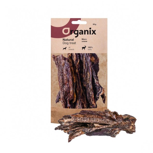 Organix - Лакомство для собак &amp;quot;Мясо Оленя&amp;quot; 50гр