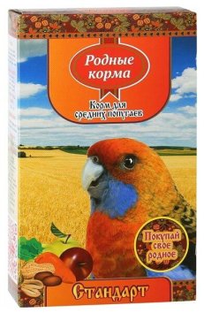 Родные Корма - Корм для средних попугаев, стандарт 400г 