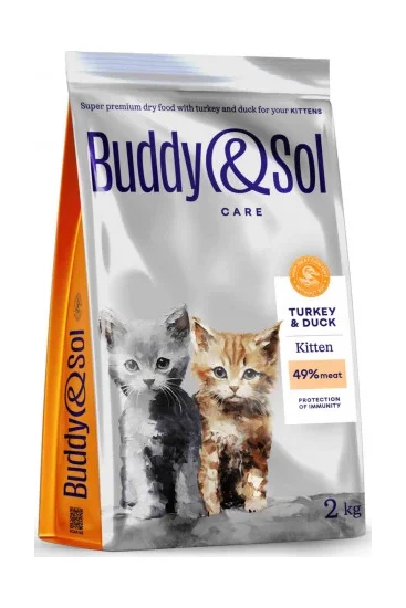 Buddy&amp;amp;Sol - Сухой корм для котят, с индейкой и уткой