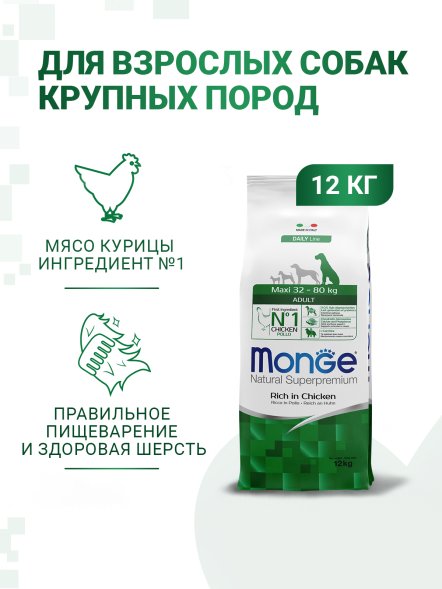 Monge - Корм для взрослых собак крупных пород (Adult Maxi)
