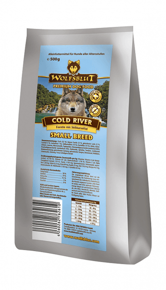 Wolfsblut Cold River Small Breed - Сухой корм для собак мелких пород, с Рыбой и Бататом