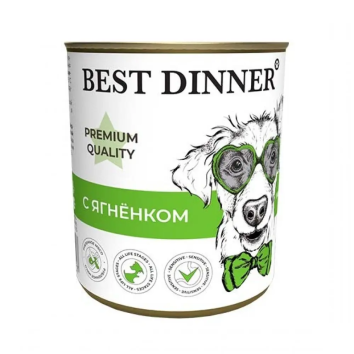 Best Dinner - Консервы для собак, Меню №1, с Ягненком, 340 гр