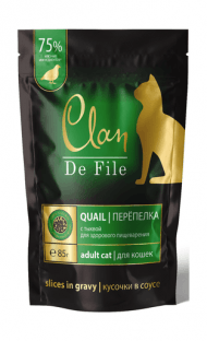 Clan De File - Консервы для кошек, Перепелка с Тыквой, 85 гр