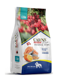 Carni Life Medium Maxi - Сухой корм для собак средних и крупных пород, с Лососем, Апельсином и Клюквой