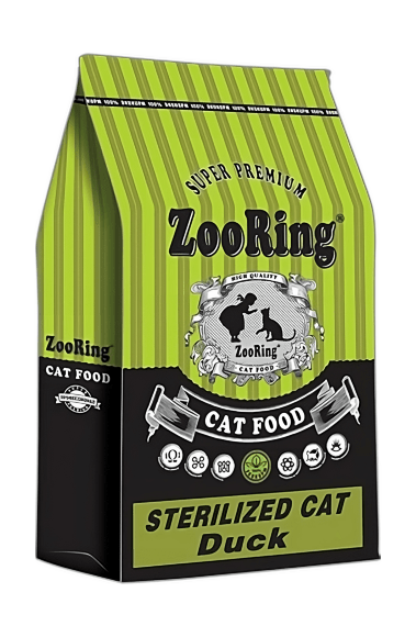 ZooRing Sterilized Cat Duck - Сухой корм для стерилизованных кошек, с Уткой