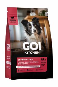 Go! Kitchen Sensitivities Grain Free - Сухой корм для собак и щенков, с лососем и морской рыбой, для чувствительного пищеварения