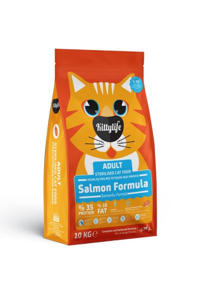 Kittylife - Сухой корм для стерилизованных кошек, с лососем