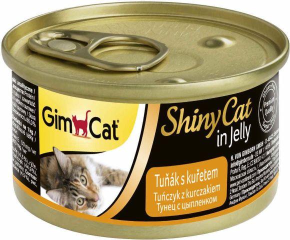 Gimpet ShinyCat - Консервы для кошек, с тунцом и цыпленком 70гр