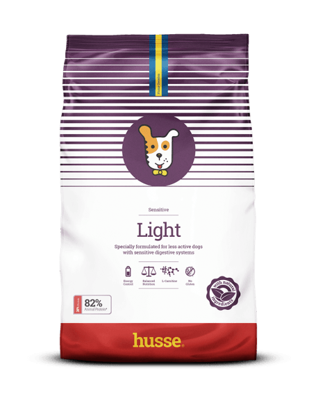 Husse Light Sensitive - Низкокаллорийный сухой корм для собак 12,5 кг