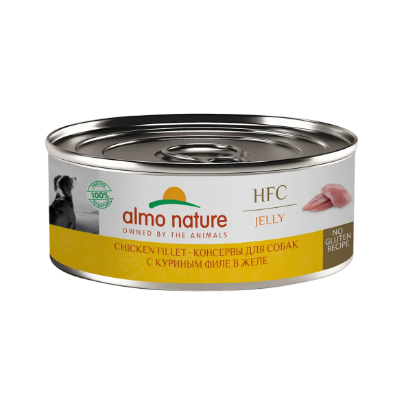 Almo Nature HFC - Корм консервированный полнорационный для собак с куриным филе в желе
