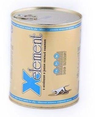 X-Element - Консервы для собак с ягнёнком и рисом нежный паштет