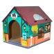 Mr.Kranch - Когтеточка-домик для кошек 41.5х39.4х38.5 см из картона с кошачьей мятой, зелёная