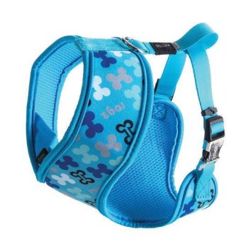 Rogz Fabric Harness - Шлейка-манишка для собак малых пород &amp;quot;Голубые косточки&amp;quot;